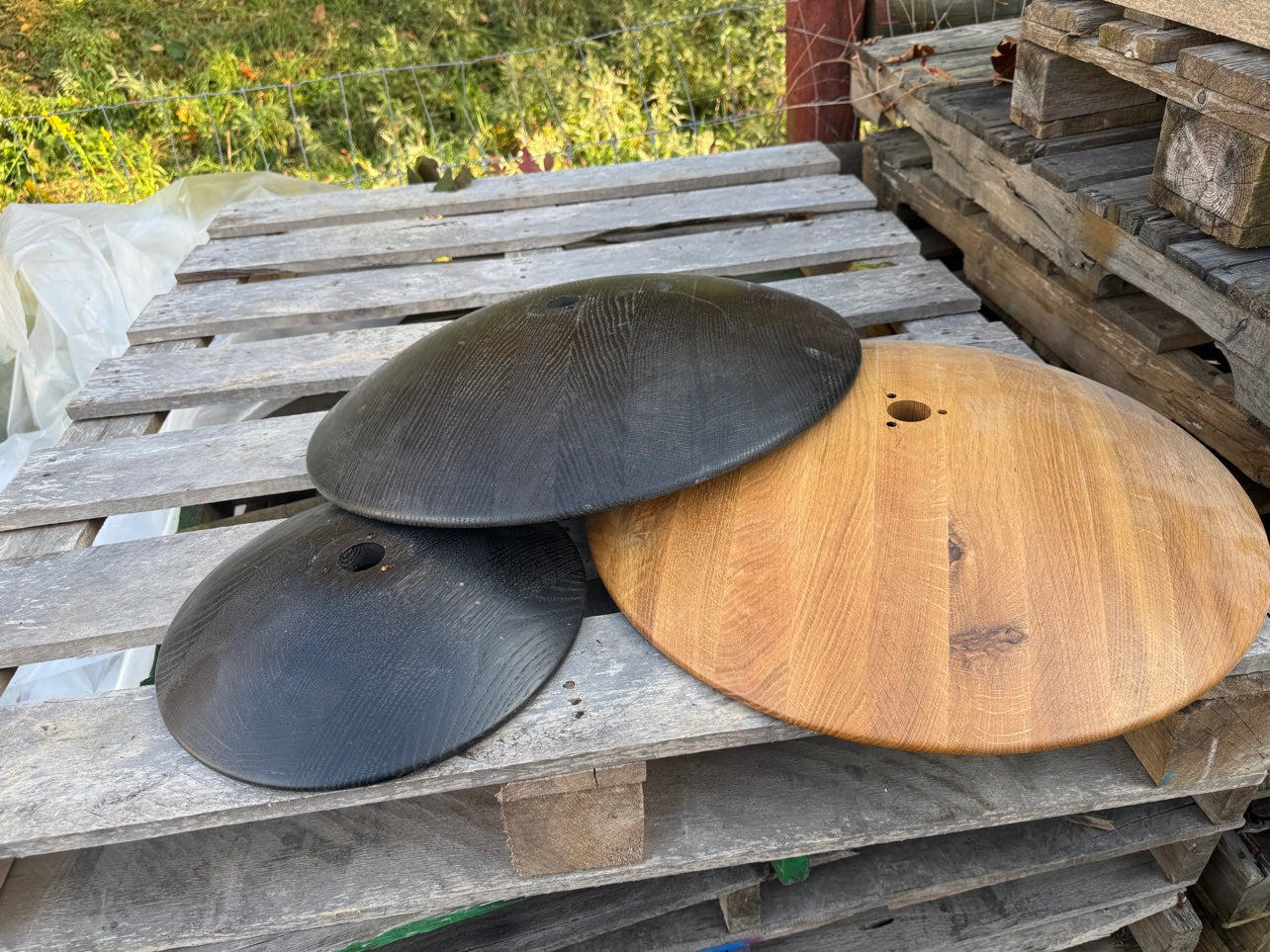 Turned pieces, ready for finishing