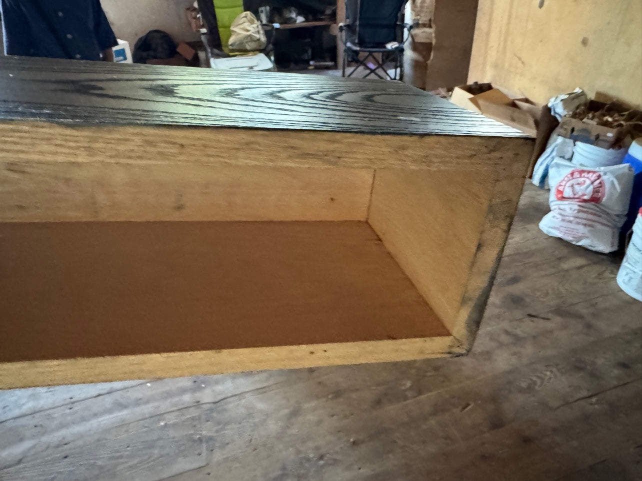 Inside a mantel beam build